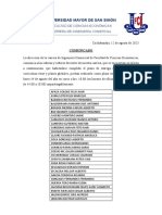 Comunicado Urgente Docentes de Ing Comercial