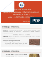 Aula I - Introdução Informática