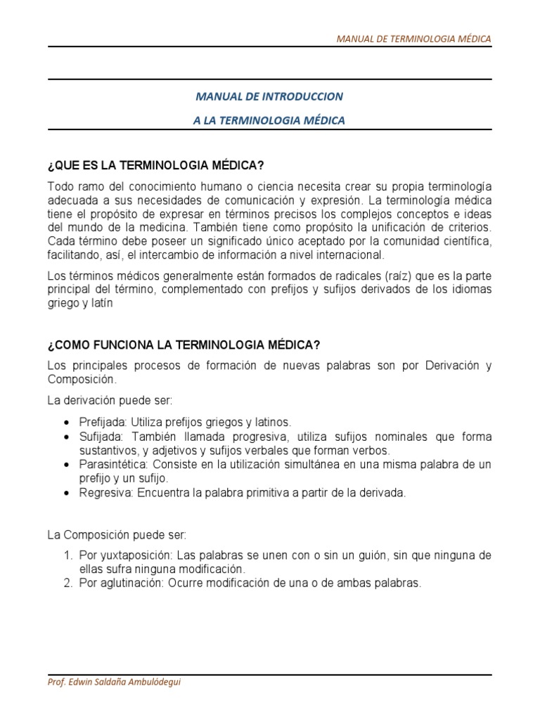 Glosario de Terminología Médica | PDF | Ojo humano | Escuchando