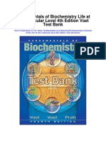 Fundamentals of Biochemistry Life at The Molecular Level 4th Edition Voet Test Bank