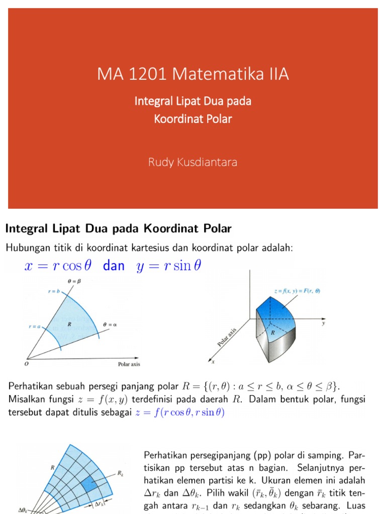 MA 1201 Matematika IIA Integral Lipat 2 Pada Koordinat Polar | PDF