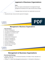 Lesson Five - Management of Business Organizations