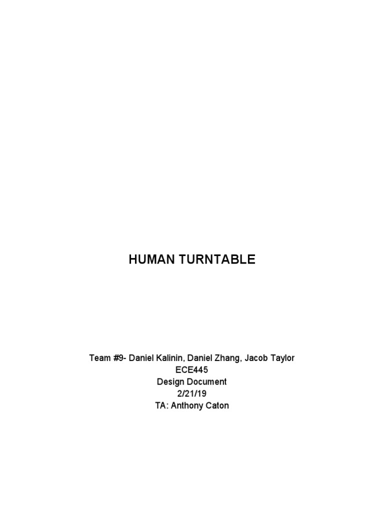 Human Turntable Making PDF