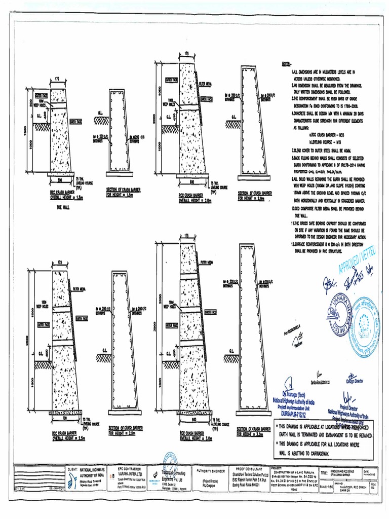 Approved RCC Crash Barrier | PDF