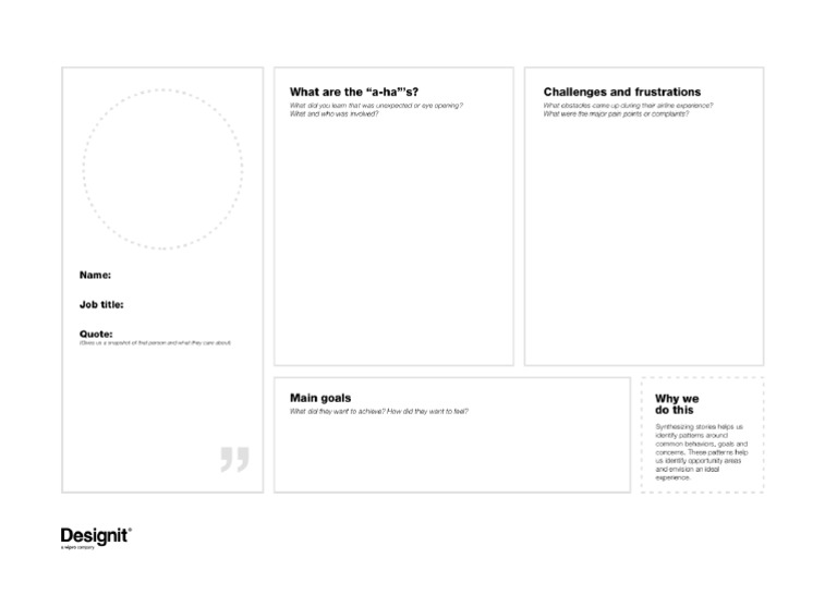 Design+Thinking+in+3+Steps+-+Persona+Template | PDF