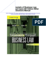 Fundamentals of Business Law Summarized Cases 8th Edition Miller Solutions Manual