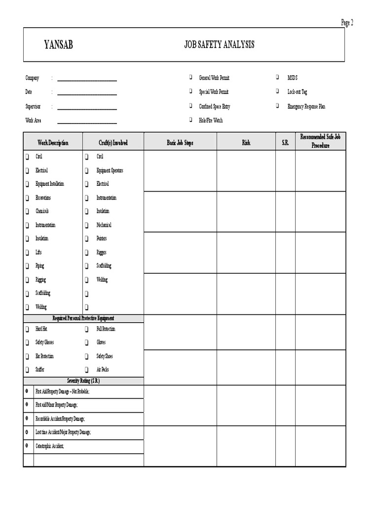 Job Safety Analysis Overview | PDF