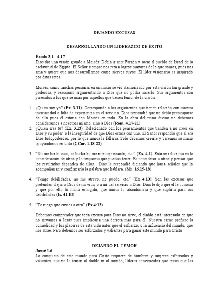 Dejando Excusas | PDF | Dios | Moisés