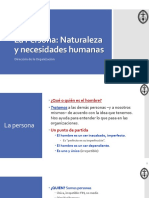 La Persona Naturaleza y Necesidades Humanas