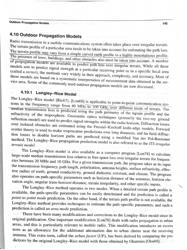 Outdoor and Indoor Propagation Models | PDF