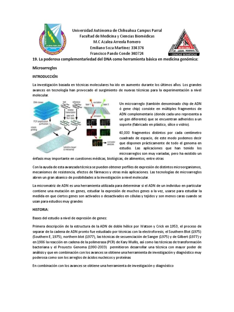 MICROARREGLOS | PDF | Adn Microarray | Adn