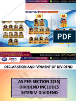 Declaration and Payment of Dividend