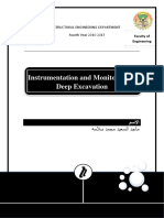 Instrumentation and Monitoring of Deep Excavation