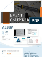 Template Powerpoint Slide Event Calendar