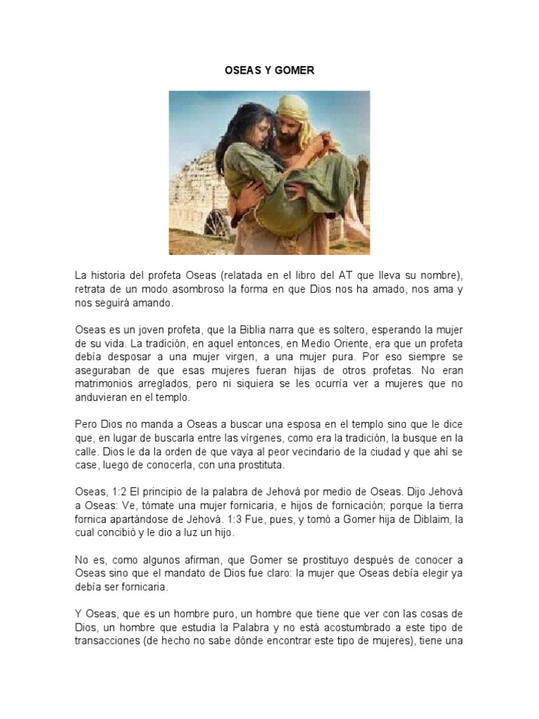 Oseas y Gomer | Descargar gratis PDF | Amor | Dios