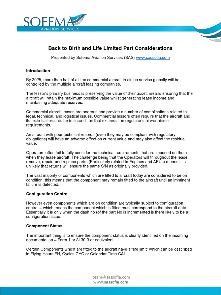 Back To Birth and Life Limited Part Considerations Download Free PDF
