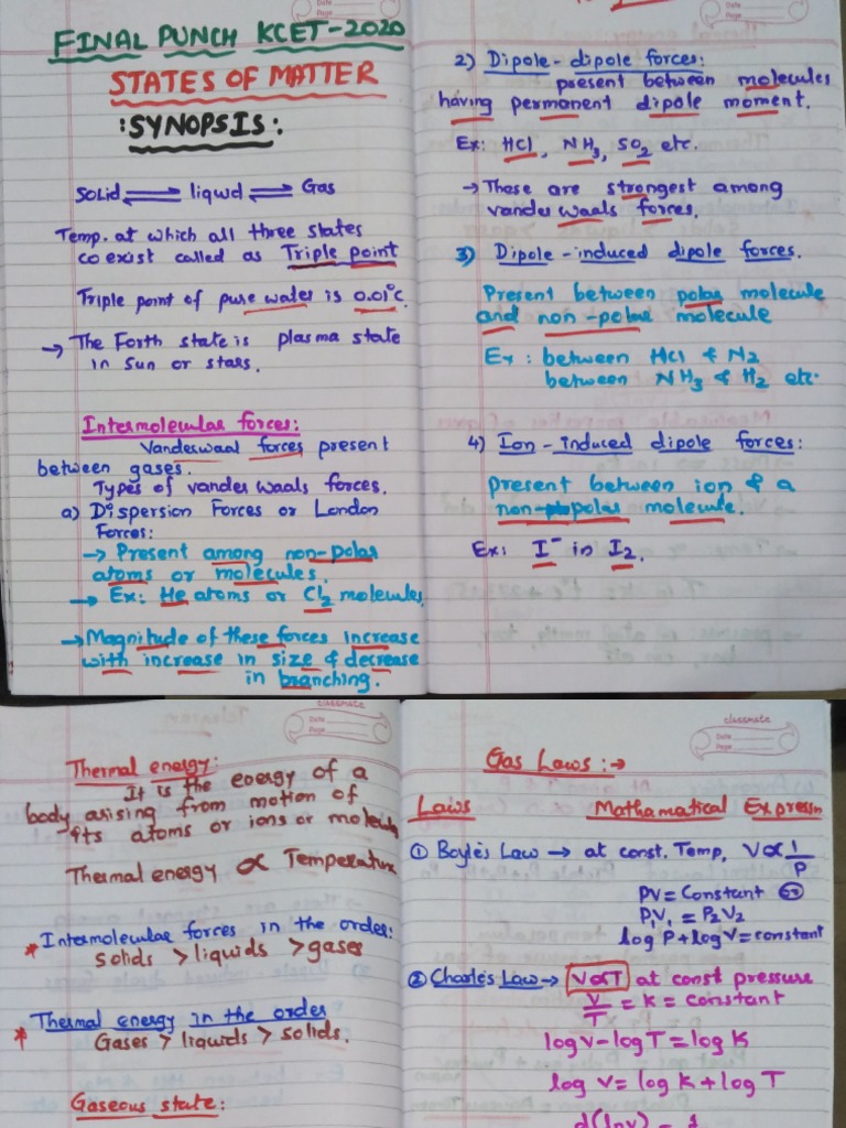 States Of Matter Pdf Materials Science Physical Chemistry