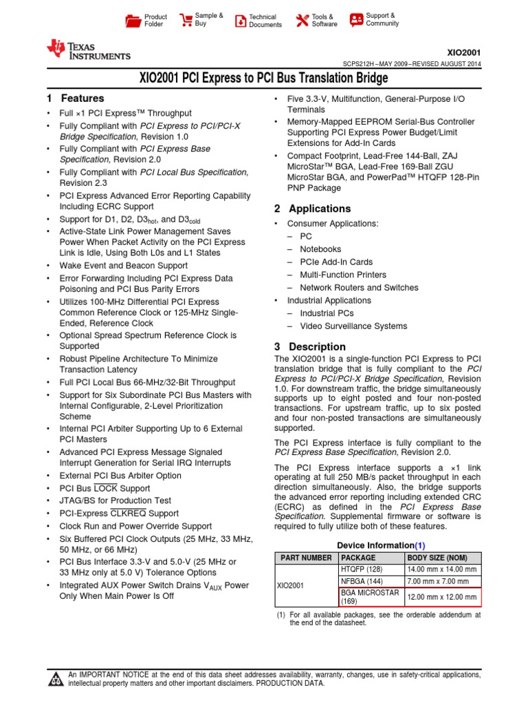 PCIe To PCI | PDF | Manufactured Goods | Electronic Engineering