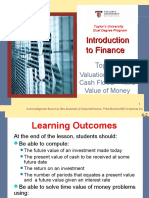 Topic 4 Valuation of Future Cashflows - Time Value For Money