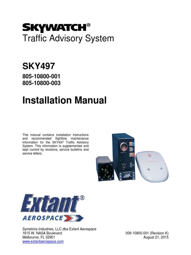 Installation Manual: Traffic Advisory System | PDF | Electrical
