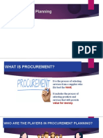Procurement Planning - & Budget Linkage