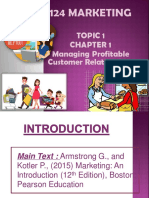 FHBM1124 Marketing Chapter 1-Marketing Introduction 1 Hanani