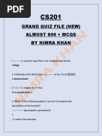 CS201 Grand Quiz File (New) by Nimra Khan