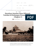 Ijazahan Amalan Ilmu Hikmah-Tarekat Di Kalangan Pesantren Jawa (Bagian I) - Suluk Kebudayaan Indonesia