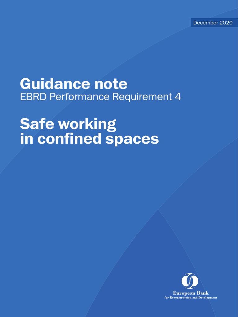 EBRD Guidance Note Safe Working Confined Spaces | PDF | Occupational ...
