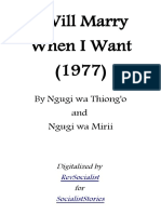 I Will Marry When I Want - Ngugi Wa Thiong'o