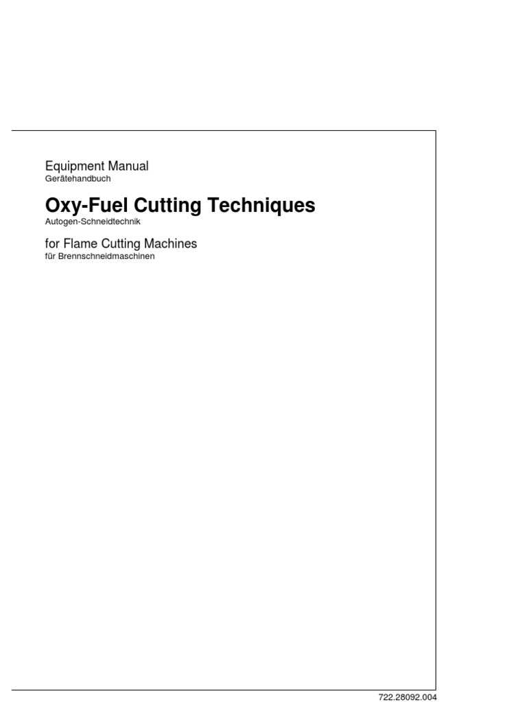 004 GHB OxyFuel Cutting Techniques PDF Combustion Chemical Industry
