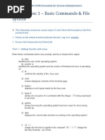 Lab Exercise 1 Unix