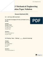 GATE 2023 Mechanical Engineering Question Paper Solution