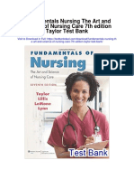 Fundamentals Nursing The Art and Science of Nursing Care 7th Edition Taylor Test Bank