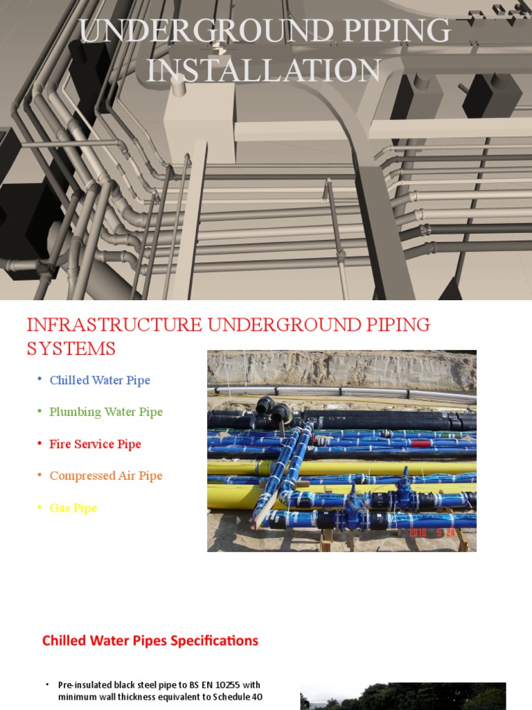 Underground Piping Installation Guide | PDF | Fracture | Pipe (Fluid ...