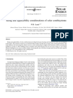 Sizing and Applicability Considerations of Solar Combisystems