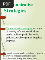 Types of Communicative Strategies