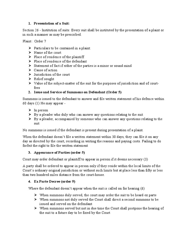 Stages of A Civil Suit | Download Free PDF | Lawsuit | Witness