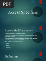 Access Specifiers in C++