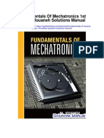 Fundamentals of Mechatronics 1st Edition Jouaneh Solutions Manual