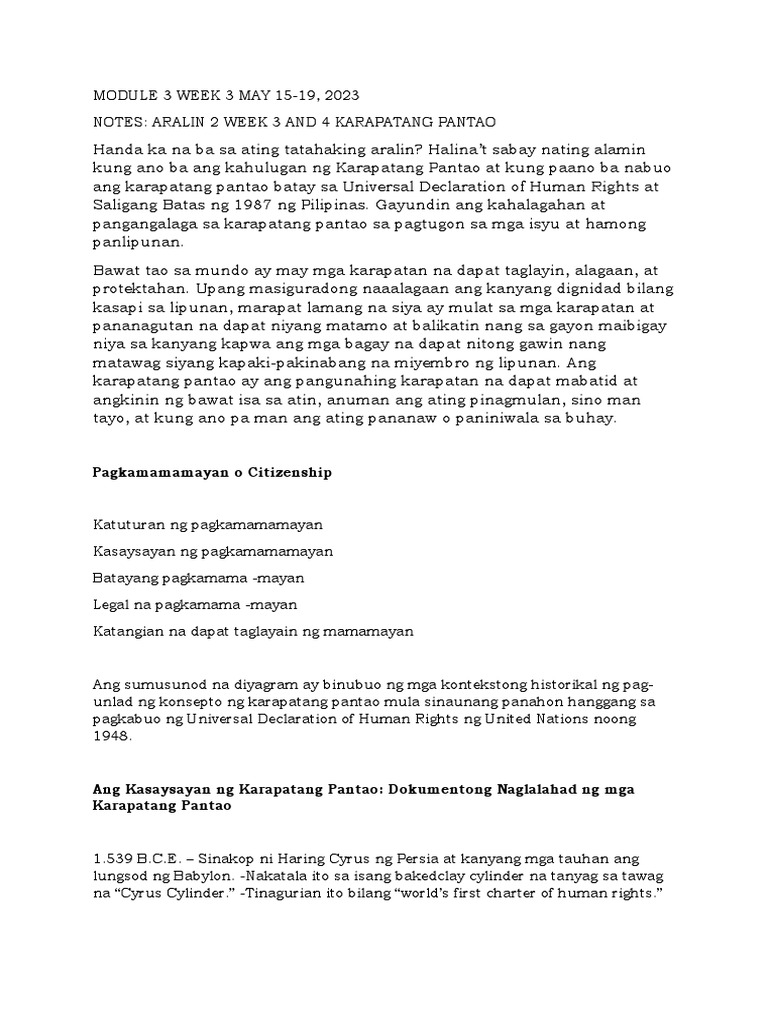 Module 3 Week 3 May 15 19 2023 | PDF