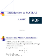 Introduction To MATLAB