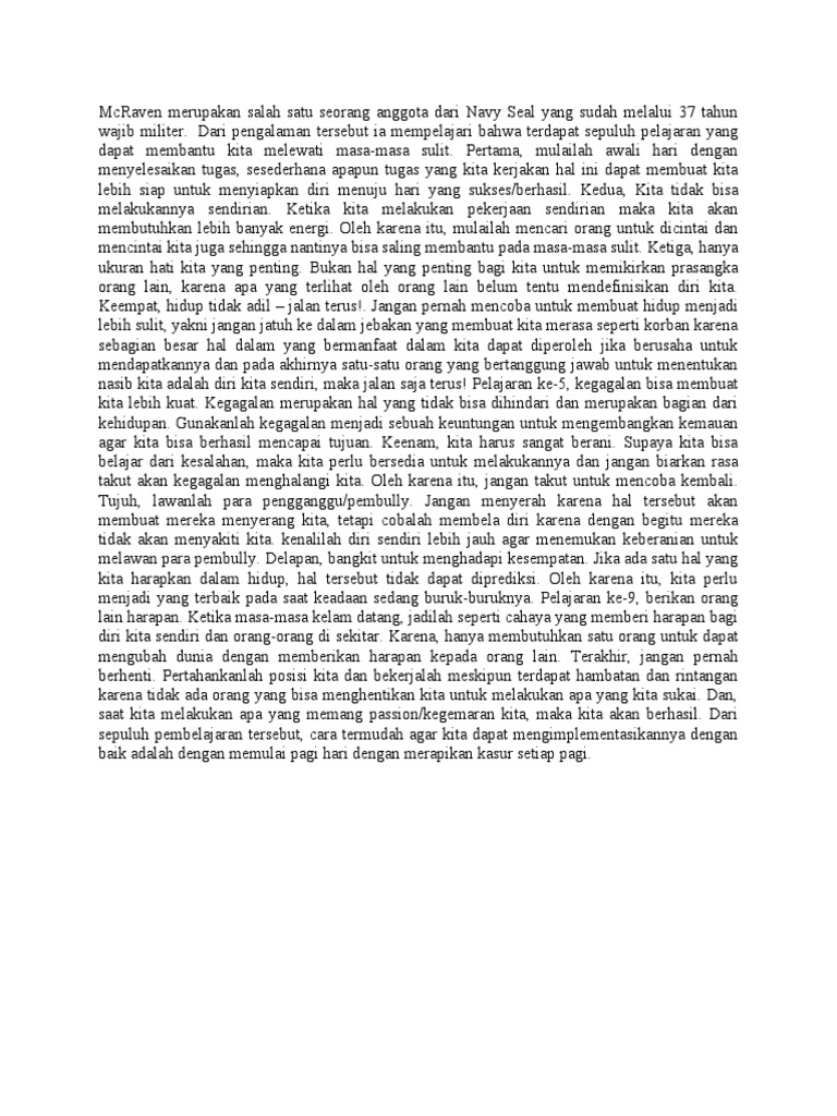 Make Your Bed Summary Review PDF