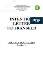 Istie Intent Letter