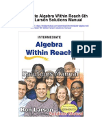 Intermediate Algebra Within Reach 6th Edition Larson Solutions Manual