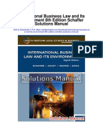 International Business Law and Its Environment 8th Edition Schaffer Solutions Manual