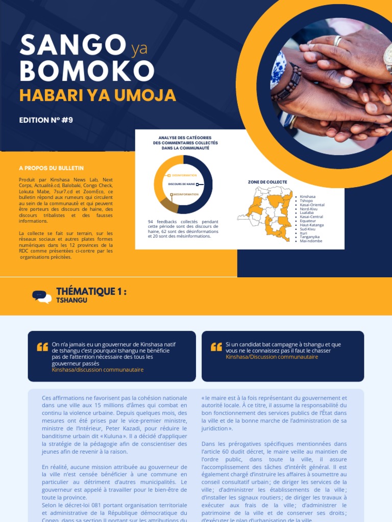 Bulletin sur les discours de haine en RDC | PDF | Loi | République ...