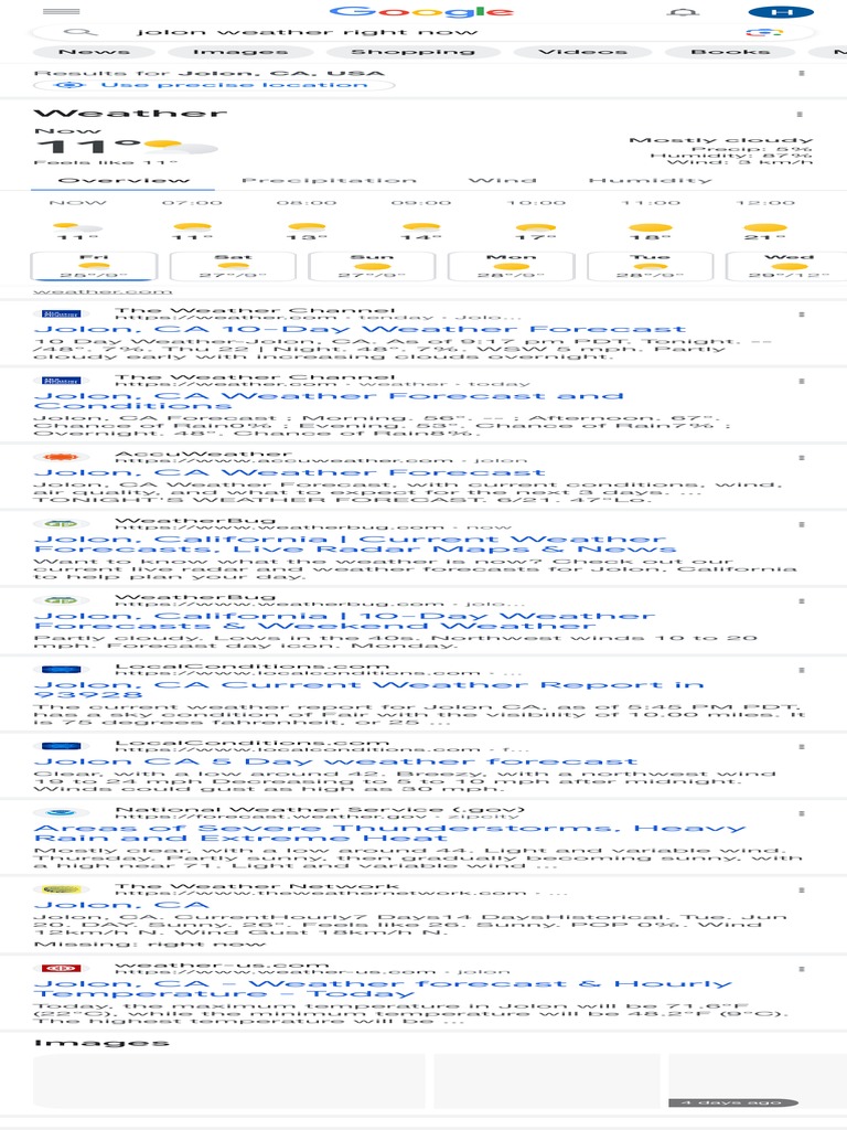 Jolon Weather Right Now Google Search PDF Weather Weather