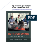 Interviewing Principles and Practices 14th Edition Stewart Test Bank