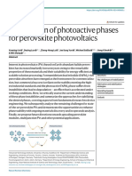 Stabilization of Photoactive Phases For Perovskite Photovoltaics